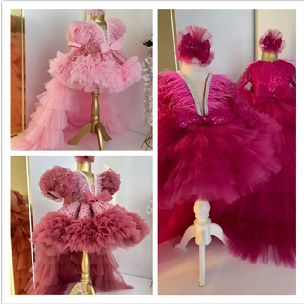 

Luxury Girl Performance Dress Flower Girl Wedding Evening Dress Dance Custom Kid's Dress Birthday Party First Communion Gown