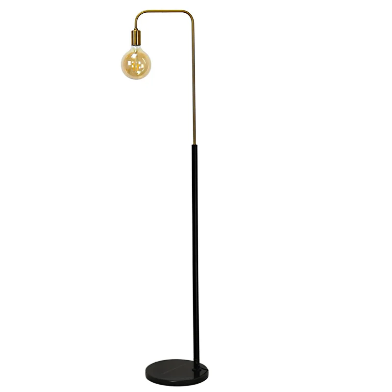 American Retro Brass Floor Lamp LED Living Room Sofa Bedroom Study Creative Personality Staircase Vertical Minimalist Floor Lamp