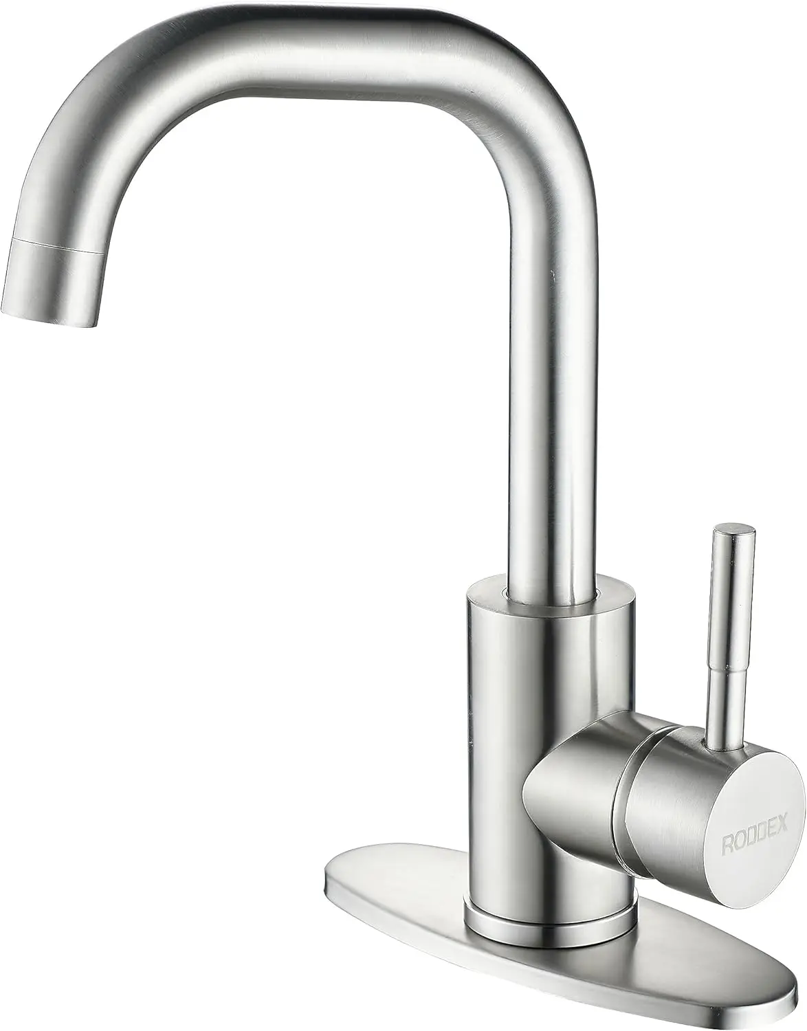 

Square Bar Sink Faucet, Single Handle Bar Mixer with 3 Hole Deck Plate, Utility Stainless Steel Cheese Faucets for rv Camper Lau