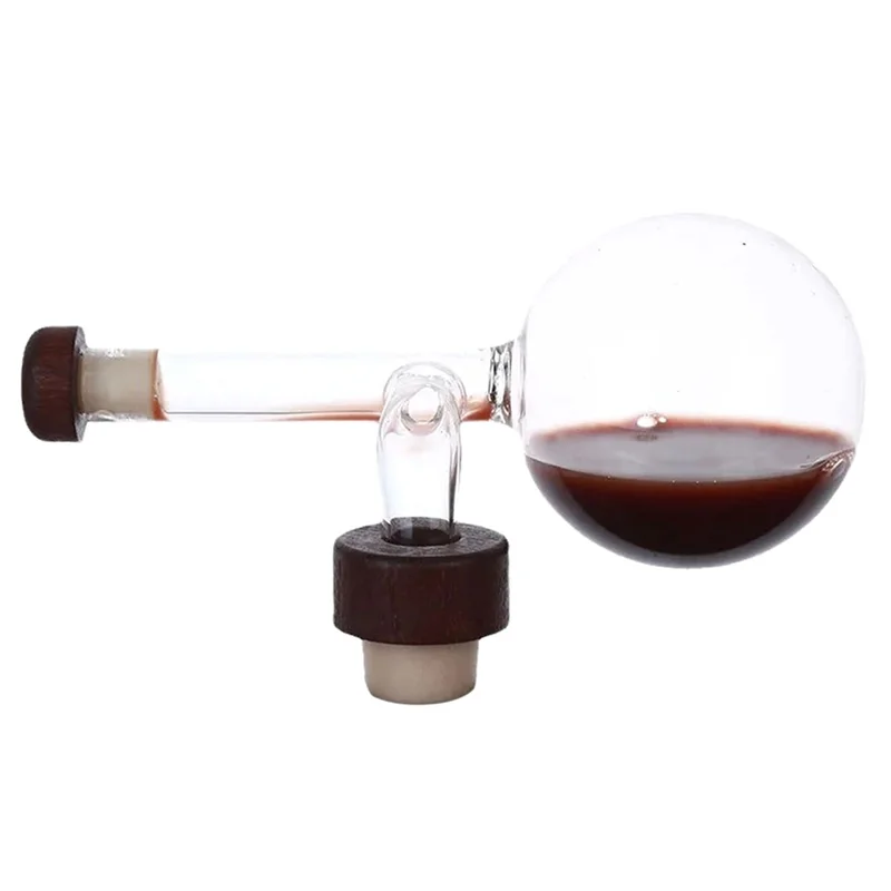 

75STO-Round/Peach Shaped Transparent Red Wine Aerator Quick Decanter Glass Sobering Device Portable Red Wine Bottle Pourer Peach