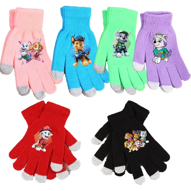 Gants chauds gantés Paw Patrol pour enfants, Skye Chase, Rubble Marshall, sports de plein air, accessoires d'hiver, Kawaii, cadeau de Noël