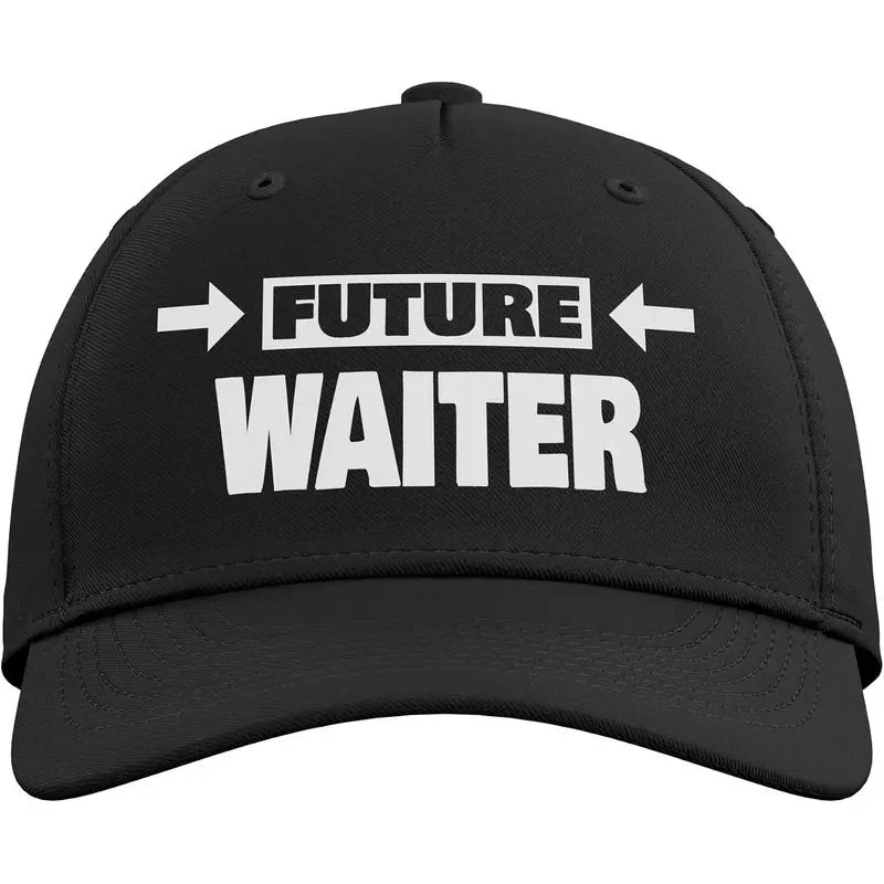 Future Waiter Saying Funny Waiter Adjustable Baseball Hat