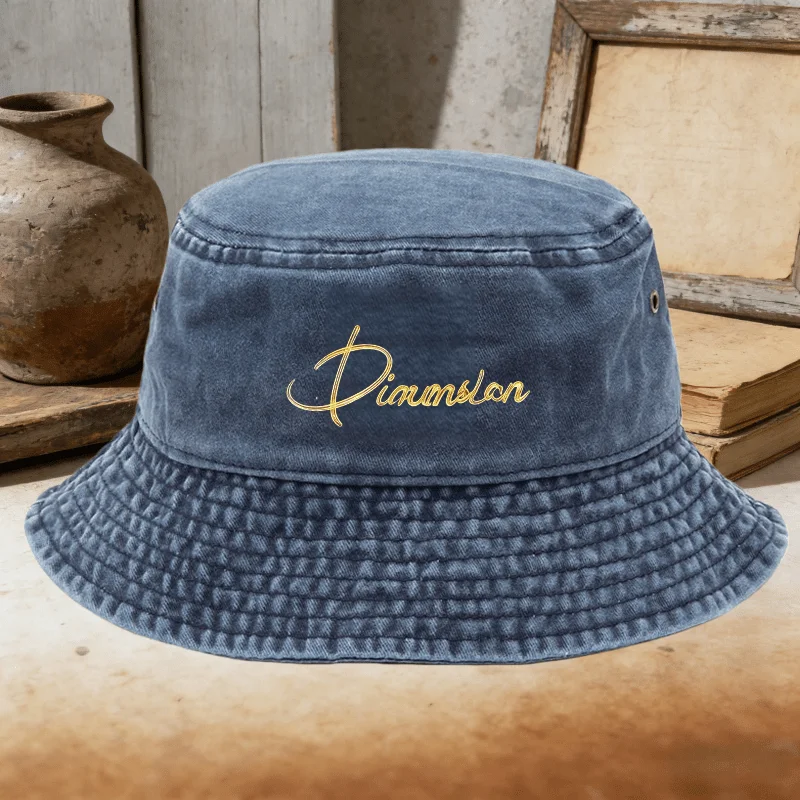 Hat Trendy Vintage Style Personalized Sun Hat for Camping and Fashionable Wear with Embroidery Details and Durable Structure