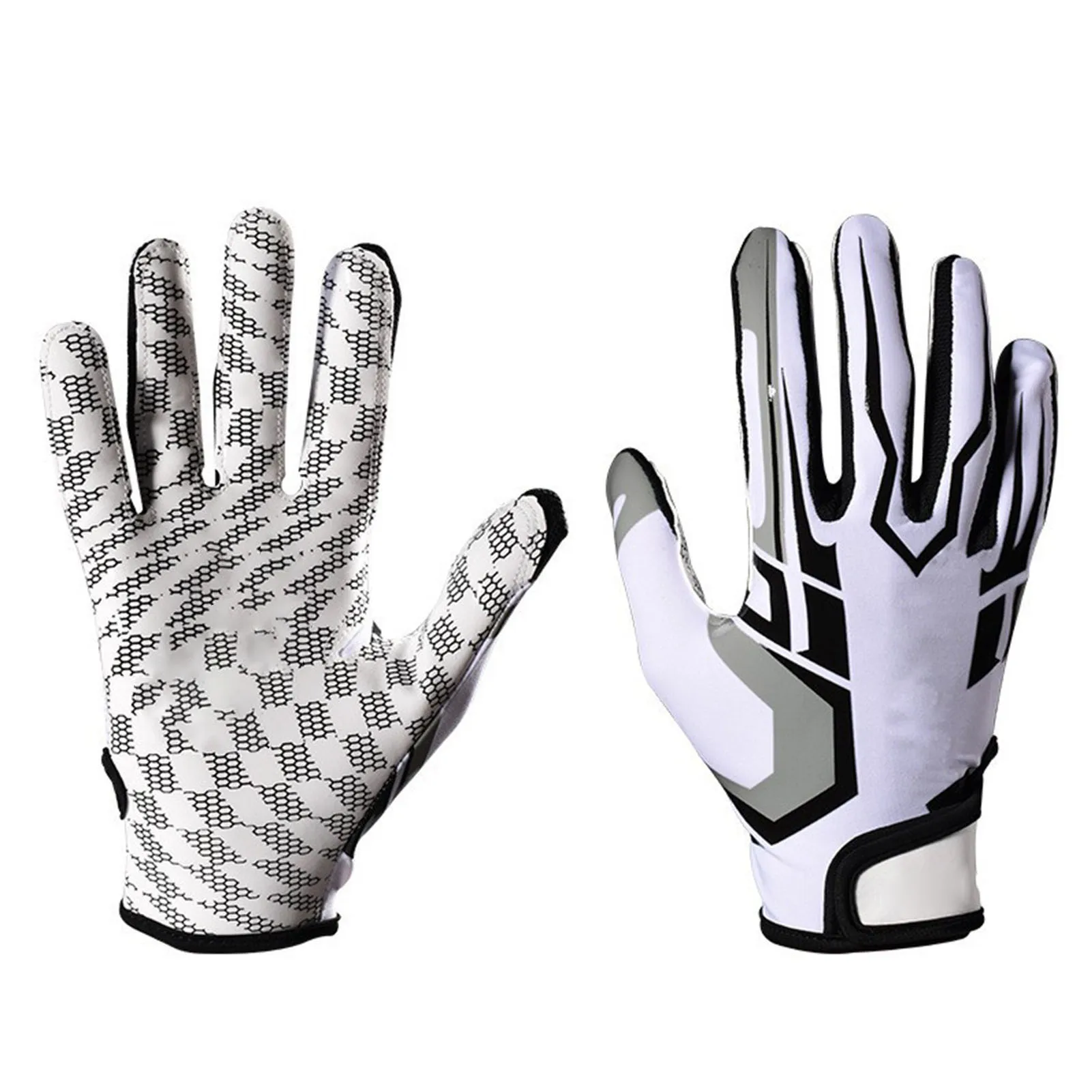 

Non Slip Football Gloves Non Slip Football Rugb Gloves Breathable Full Finger Sports Gloves for Baseball