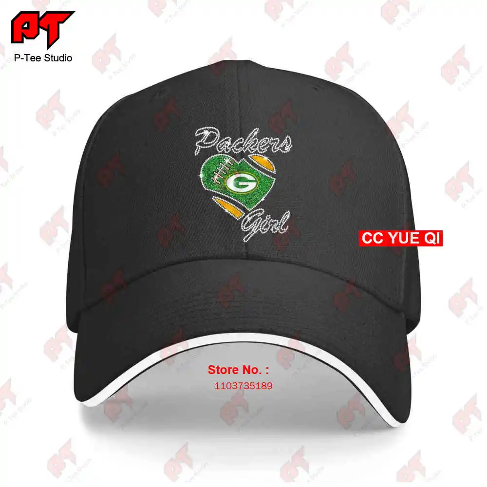 Packer Girl Heart Diamond Baseball Caps Truck Cap 6XPJ