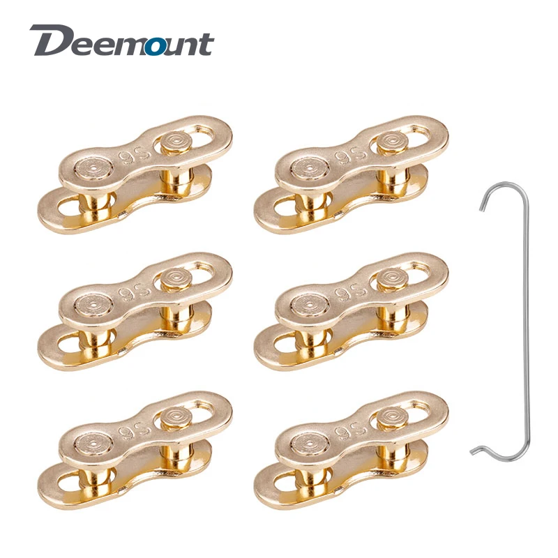 6 Pairs Chain Missing Link Joints 1/6/7/8/9/10/11/12 Speed MTB Chain Connector Quick Link Steel Electroplating Silver Gold Parts