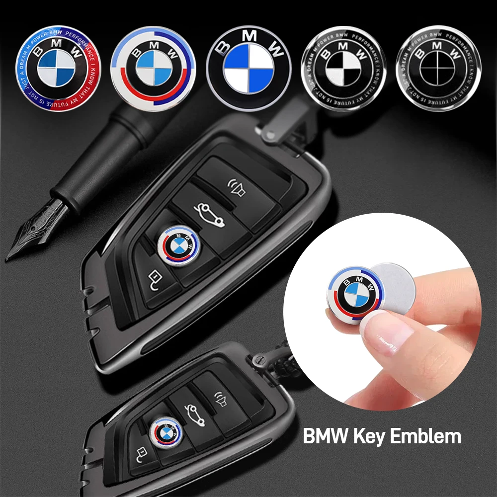 Car Remote Keychain Logo Badge Button Sticker For BMW 5 7 Series M M3 M5 M6 F01 F20 F10 F13 F15 F16 E92 E70 E71 E46 Accessories