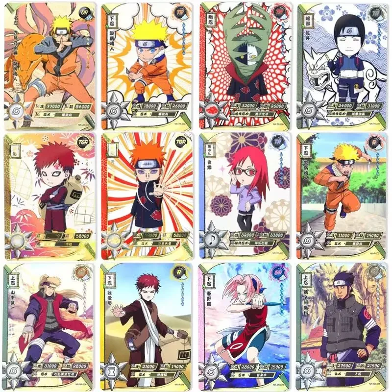 KAYOU Original Naruto Complete Series Card Uzumaki Naruto Uchiha Sasuke Anime Figure Rare Collection Cards Flash Card Toy