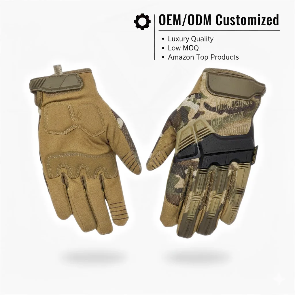 Heavy Duty High Performance Flexible Mechanic Tactical Full Finger Hiking Gloves