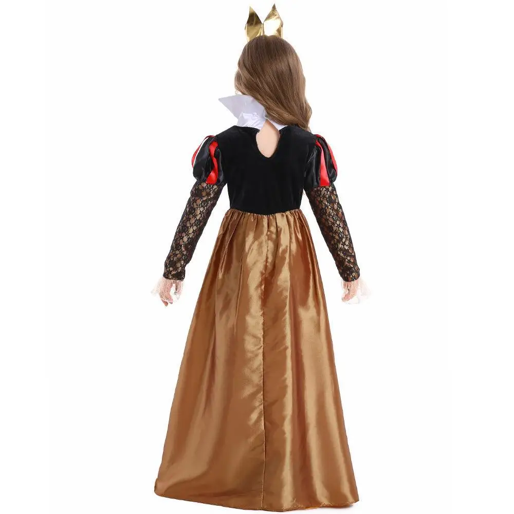 

Princ Sle Cosplay Costume loween Toxic Queen Girl's Dr Vintage Court Theme Fairy T Heart Queen Children's Outfit