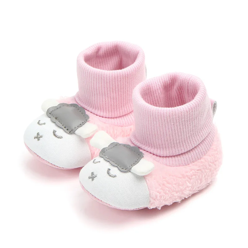 

Winter Newborn Baby Boy Shoes Toddler Boots Cartoon Warm Snow Booties Infant Tenis for 1 Year Old Girl Booty Toddler Prewalkers