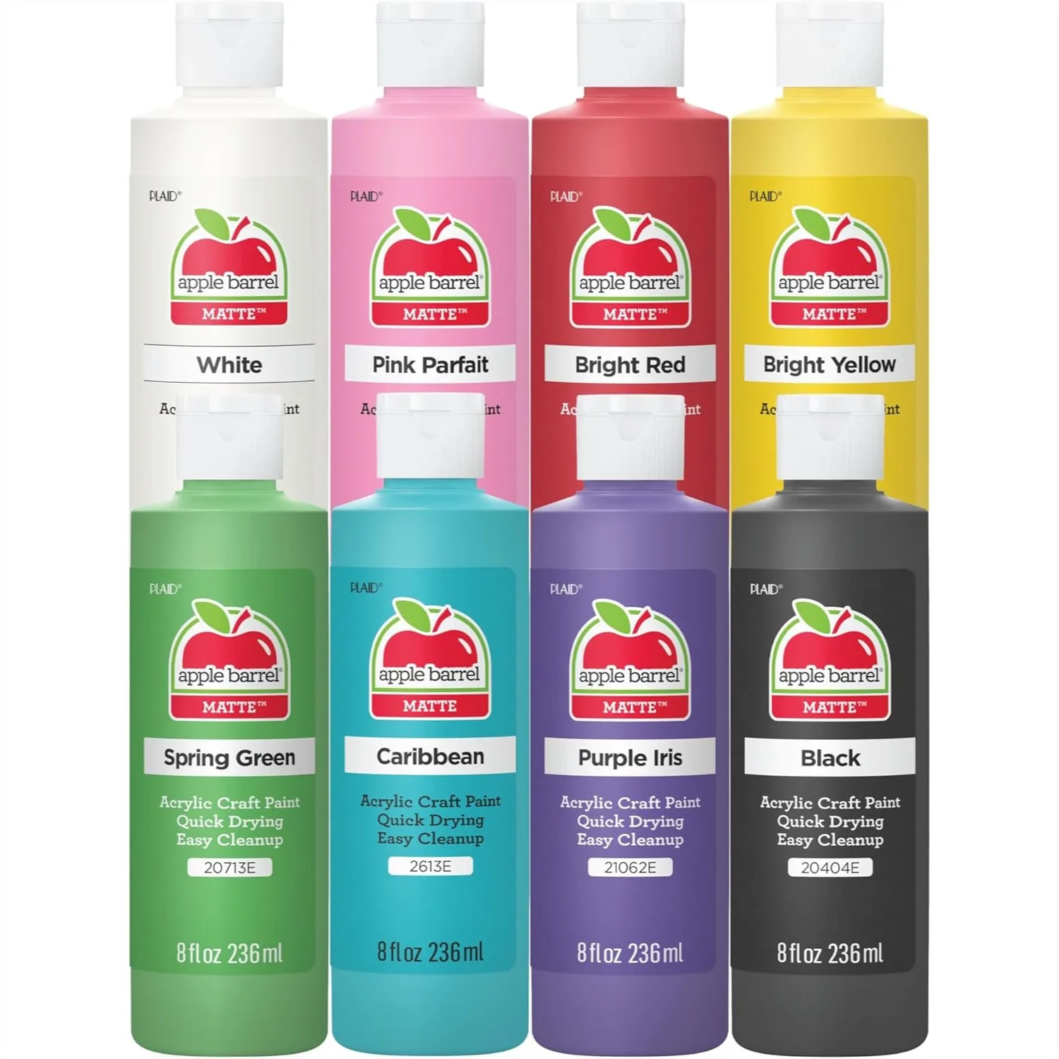 

Acrylic Craft Paint Set, Matte Finish, 8 Assorted Colors, 8 Fl Oz Each, For Wood Canvas Paper
