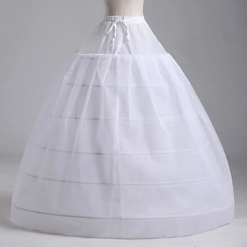 6 Hoops Ball Gown Petticoat for Wedding Dress Crinoline Woman Underskirt Hoop Skirt