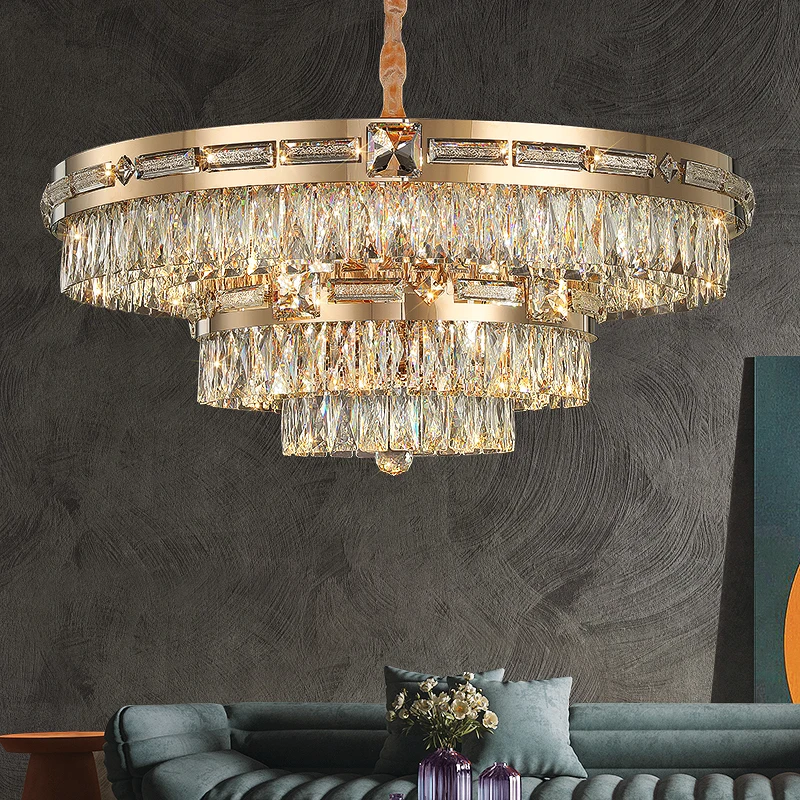 Modern Luxury Crystal Chandelier Home Decor Items Led Light Home Decoration Living Room Dining Table Light Accessories For Decor