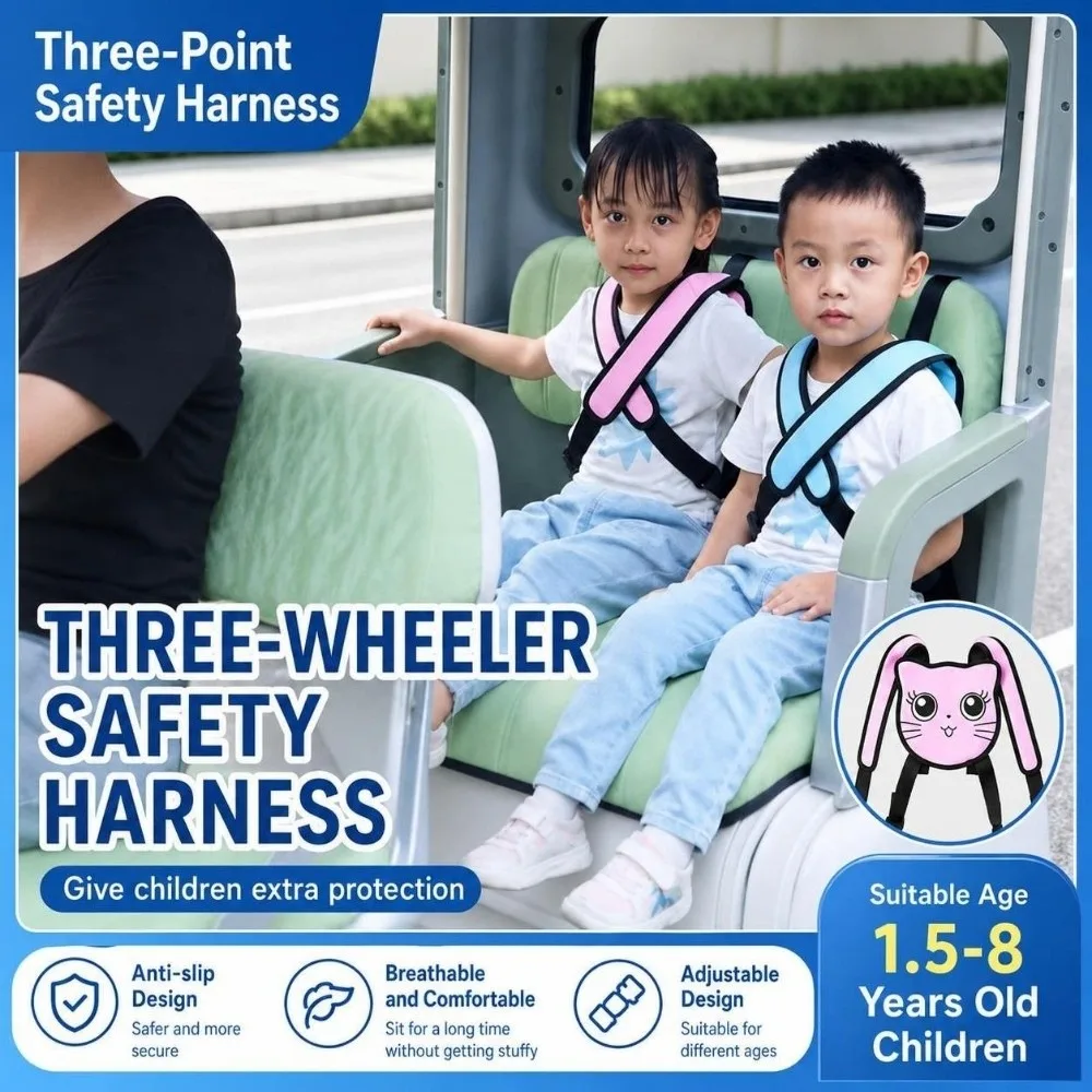 Cartoon Child Seat Belt Adjuster Cute Adjustable Strap Car Seat Belt Adjustment Holder Anti-drop Protection Durable