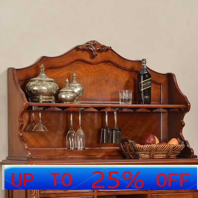 LH simple all-solid wood dining side cabinet living room tea dish cabinet villa dining room furniture