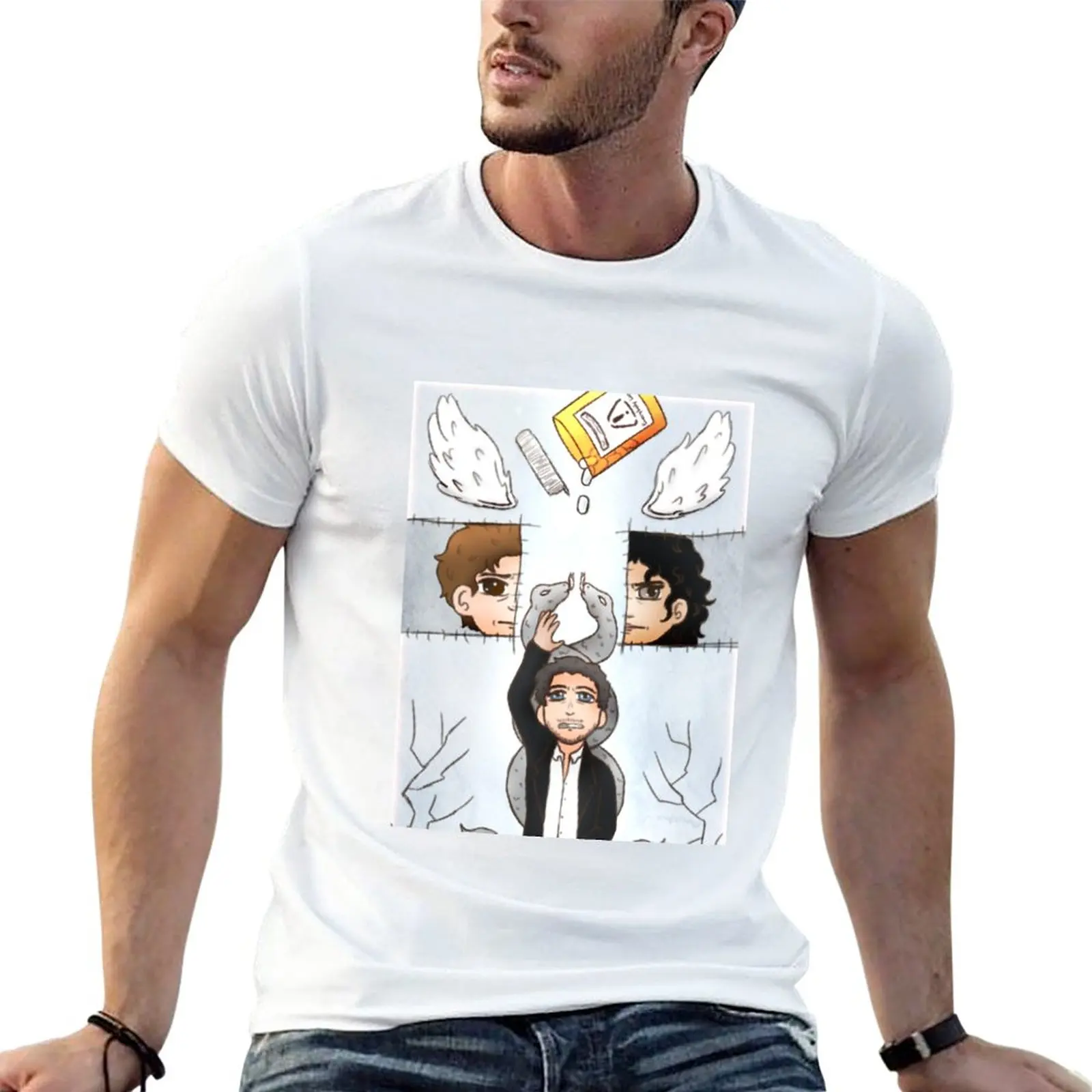 

New House MD T-Shirt Blouse Short sleeve tee summer top kawaii clothes t shirts for men pack