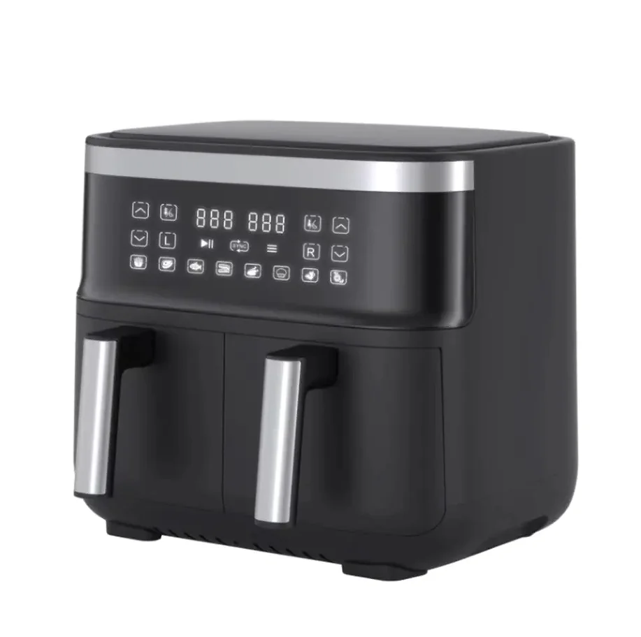2026 New Model Multi-functional2026 Kitchen Appliances Touch Screen Dual Air Fryer 8L 9L Electric Deep Fryer Oven With Double Ba