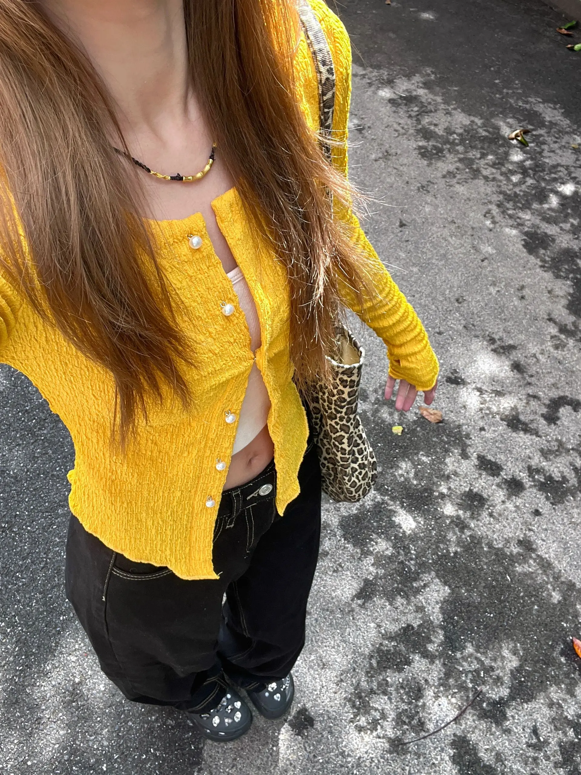 ملابس خارجية كورية طويلة محبوكة من Sve ملابس خارجية ربيعية غير متناظرة للتخسيس على الكتف awl irt Commute Sle