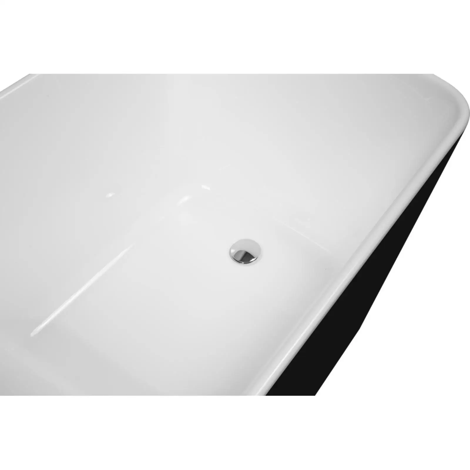 حوض استحمام أكريليك قائم بذاته مقاس 49 بوصة × 28 بوصة، ياباني مربع الشكل #3