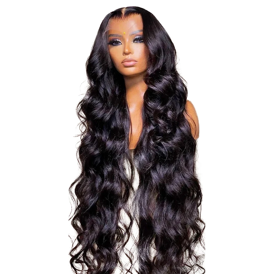 360 Full Lace Frontal Wig Body Wave Brazilian Remy Pre Plucked Hairline 13x4 Transparent Lace Front Wig For Black Women MYLOCKME