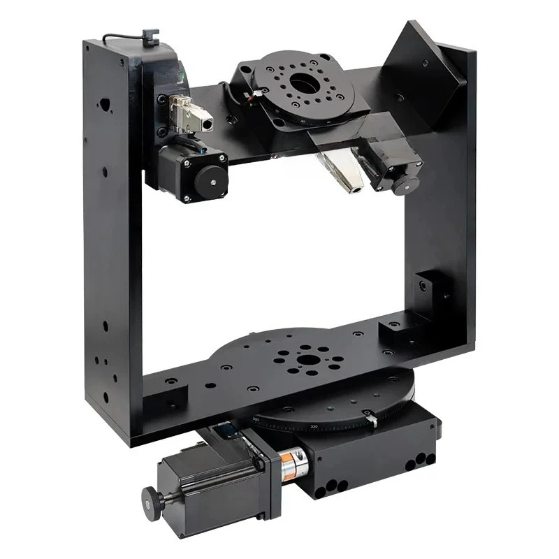 Three-dimensional degree-of-freedom rotary table, electric optics, electronically controlled rotary table, angle indexing plate