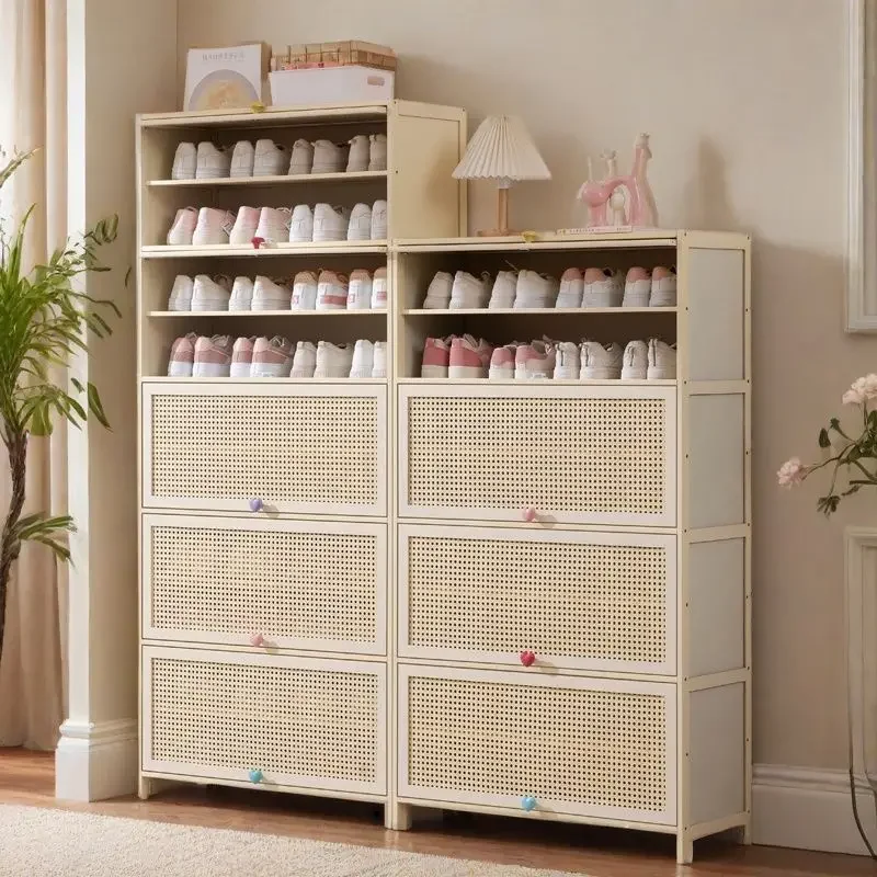 Zapatero personalizado para entrada de casa, artefacto de almacenamiento Simple, entrada de gran capacidad, dormitorio económico, Renta a prueba de polvo