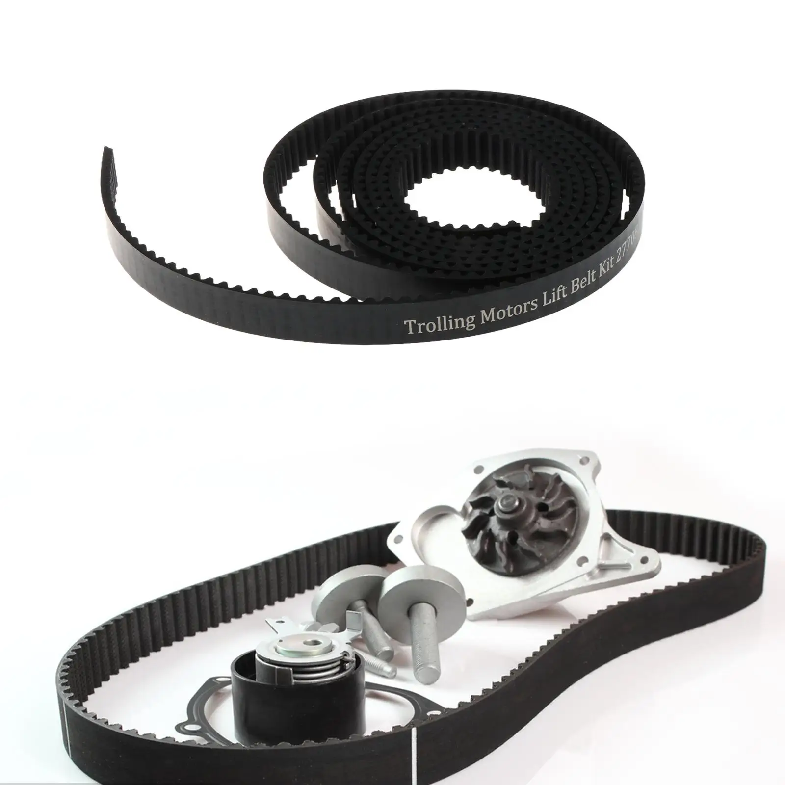 

Universal Lift Belt Kit Rubber Steel Wire Replacement Trolling Motor Belt Accessory for Trolling Motor