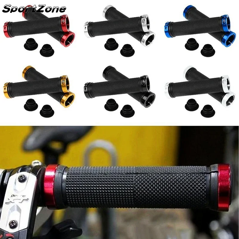 2pcs/1 Pair Mountain Road Cycling Bike Bicycle Handlebar Cover Grips Smooth Soft Rubber Anti-slip Handle Grip Lock Bar Handlebar