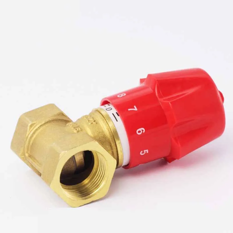 Válvula de Control Manual de flujo de latón, válvula de globo de cable interno de calefacción de ingeniería, válvula de Control de flujo, 2 uds.