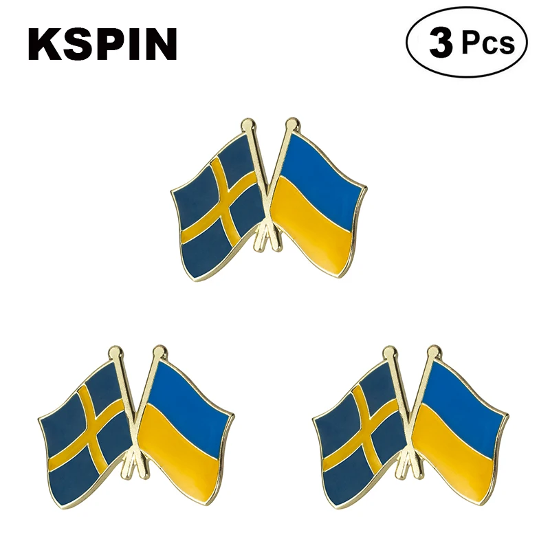 Sweden and  Ireland Flag Lapel Pin Friendship Flag Badge Flag pin