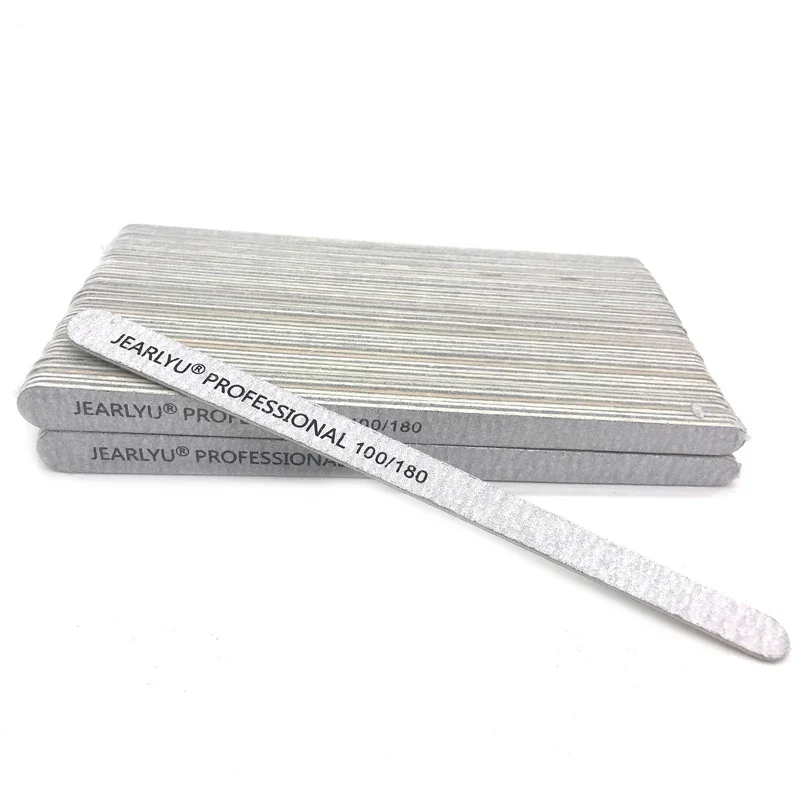 Herramientas de limado para manicura y pedicura, pulidor de uñas de doble cara, 200 limas de madera desechables, portátil, 100/180 unids/set