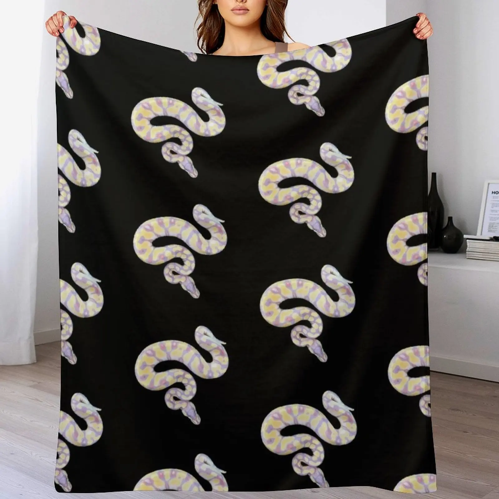 Ball Python- Banana Beauty- Snake Throw Blanket