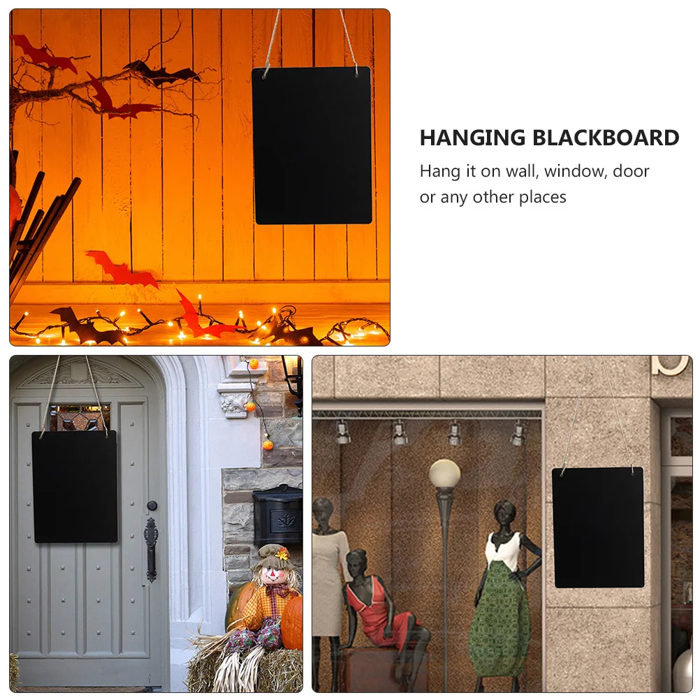 2 قطعة سبورة خشبية صغيرة مزدوجة الجوانب سبورة معلقة للاستخدام المنزلي والمكتب والمطعم سبورة صغيرة #3