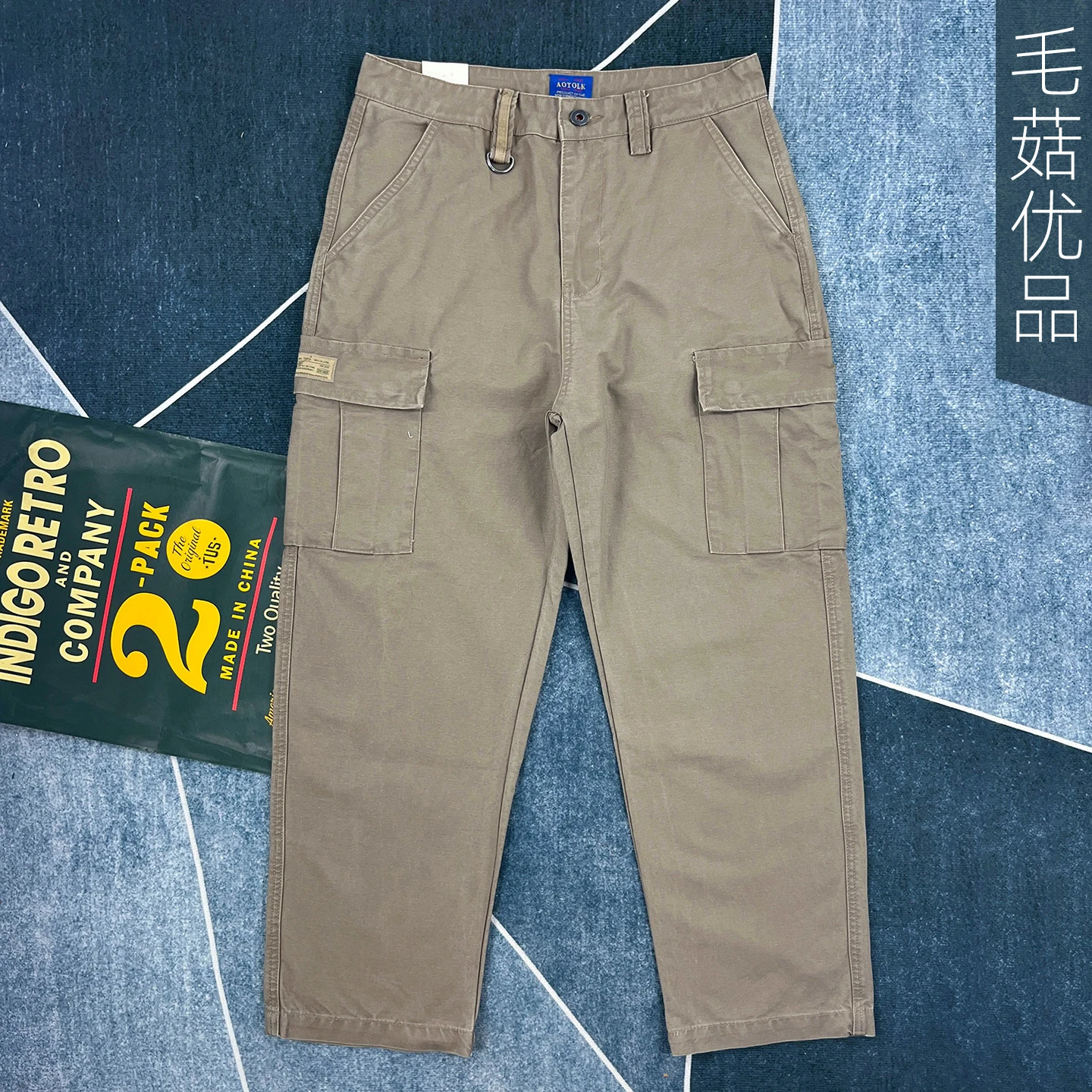 

High Quality Vintage American Work Pants - Men's Heavyweight 100% Cotton Washed Straight-Leg Cargo Pants for Fall Autumn 2025