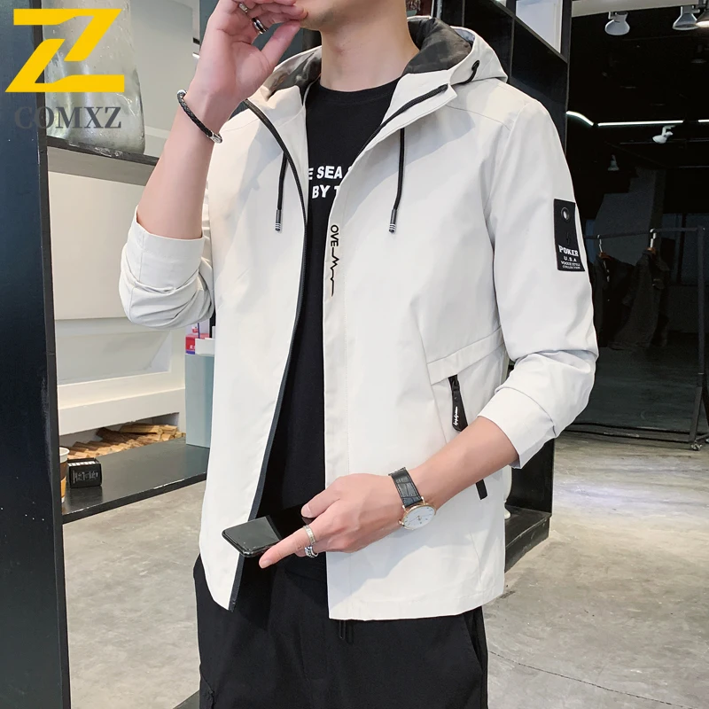 

Men's Casual Jacket Skin Friendly Breathable Wear-resistant Hiking Sports Hooded Rechargeable Jacket Outdoor Travel Camping Coat