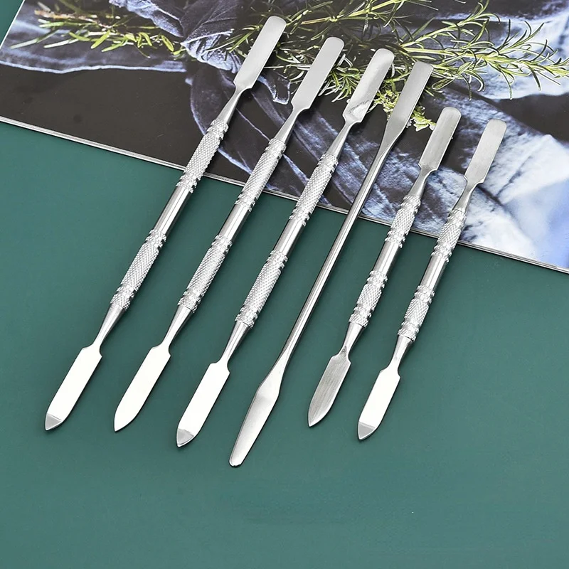 1pce/ Stainless Steel Dual Heads Makeup Toner Spatula Mixing Stick Foundation Cream Mixing Tool Cosmetic Make Up Tool