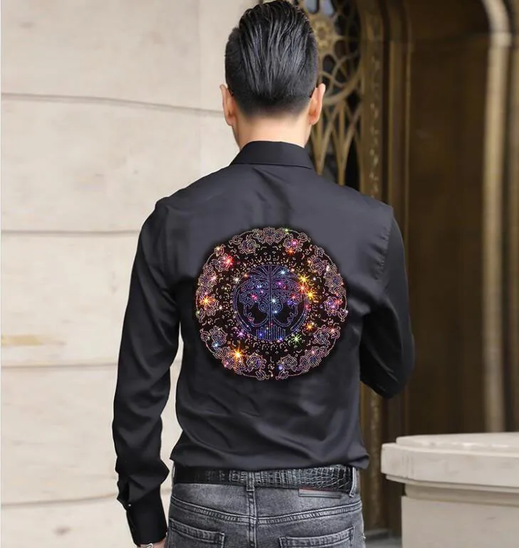

New Fashion Rhinestones Pullover sweater Men drop shipping Man brand designer top Pullovers