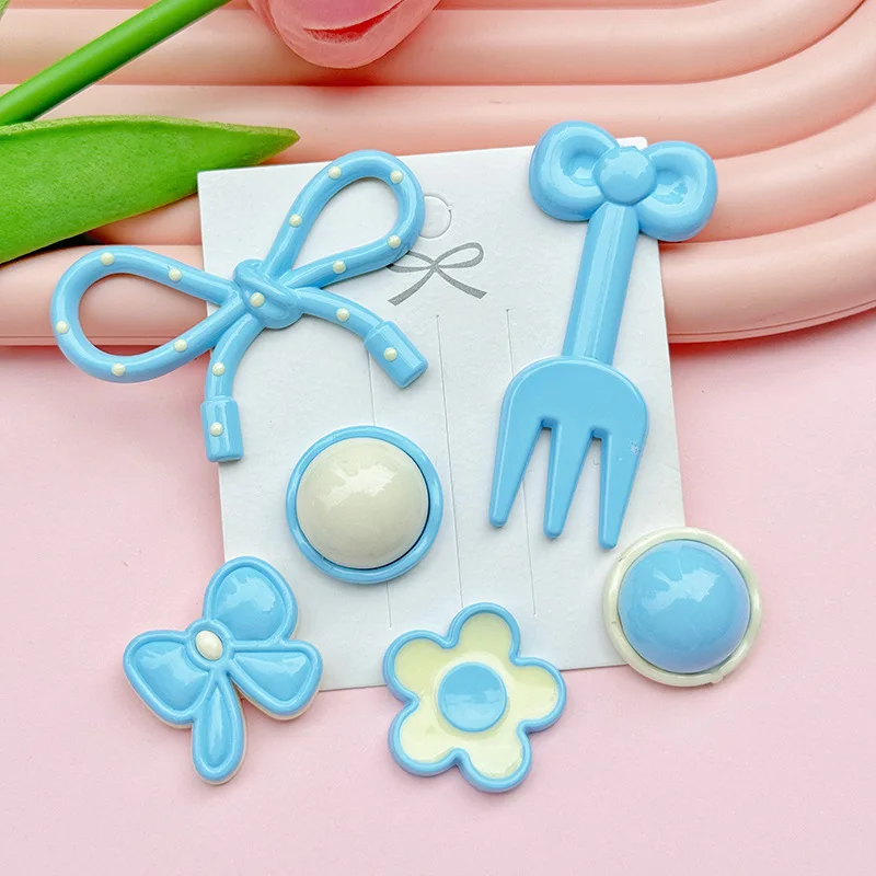 5 قطعة القوس البولكا نقطة الاكريليك DIY مجوهرات اكسسوارات كريم الغراء قضية الهاتف المحمول دبوس الشعر اكسسوارات الشعر مادة مسطحة كاملة #3