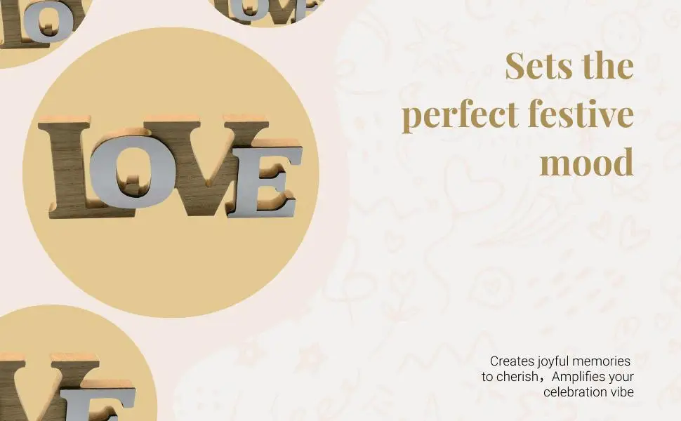 Love Letter Sign Wood Freestanding Block Decorative Words Modern Room Decoration for Home Ornament