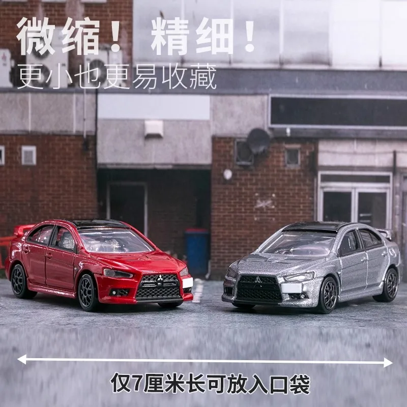 TOMY Mitsubishis JDM Lancer Evo X Alloy Car Diecasts & Toy Vehicles Car Model Miniature Scale Model Car For Children