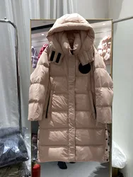 Down Jacket  Winter Long Large Quilt Thickened and Warm 90 White Duck Down Jacket Women's New 2024