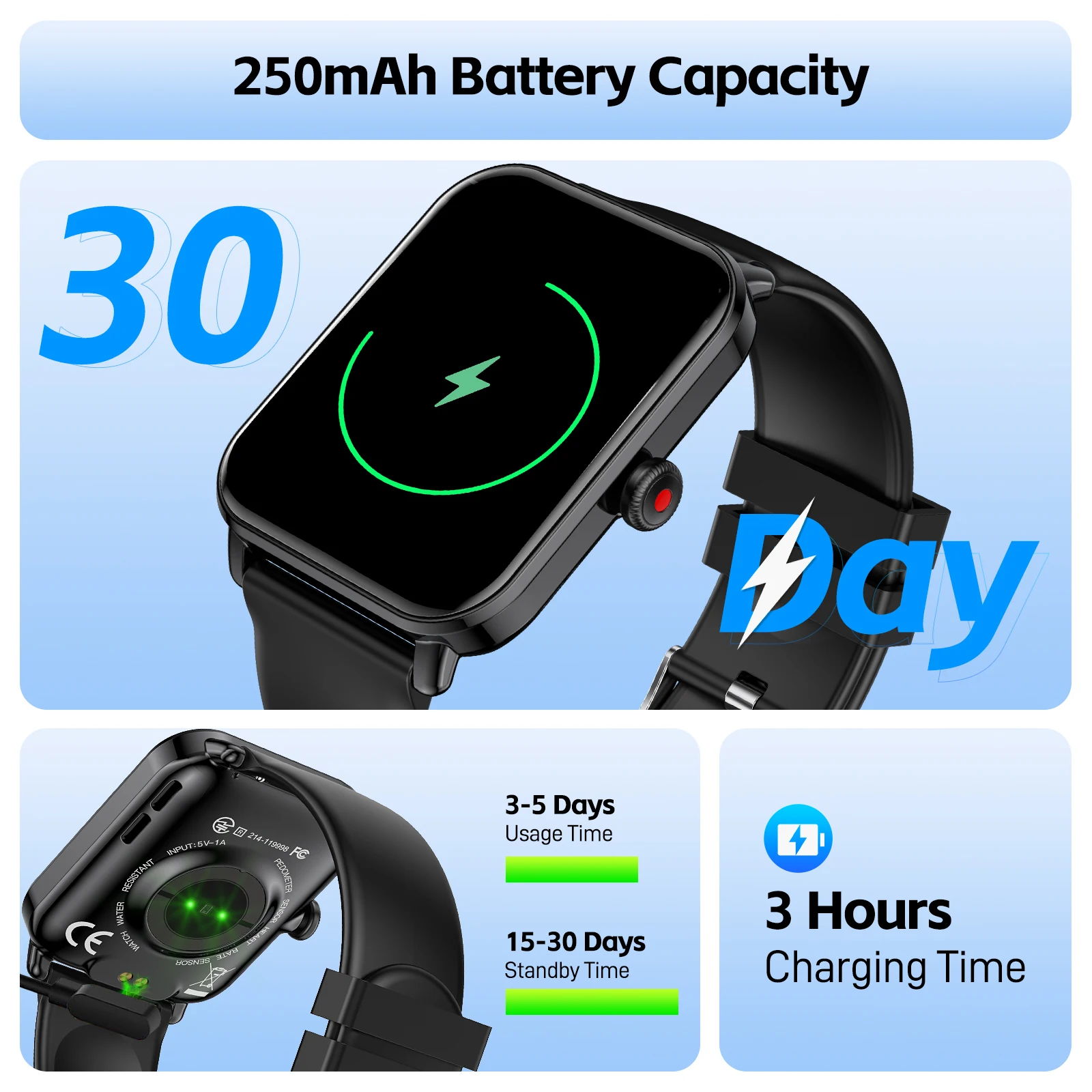 EIGIIS Casual Smart Watch Wireless with Heart Rate Monitor Sleep Tracker Pedometer Smartwatch 1.83