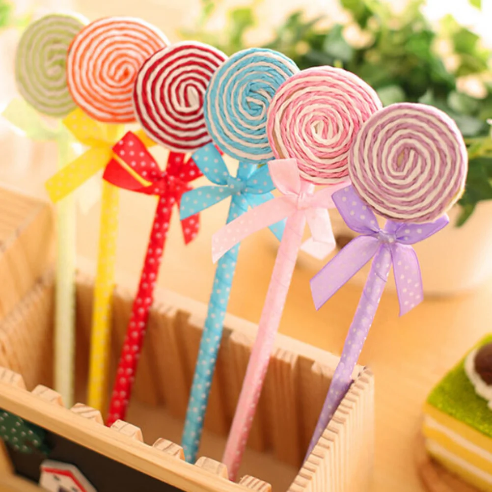 

10Pcs Plastic Ballpoint Pen Cartoon Lollipop Design Kids School Gift Prize Stationery Supplies Ballpoint Pen Stationery