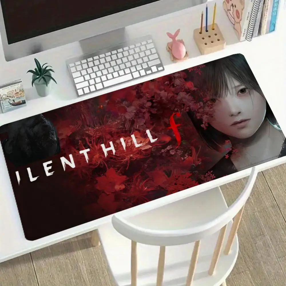 لوحة ماوس كبيرة جدًا من سايلنت هيل F الأكثر مبيعًا ملحقات كمبيوتر مطاطية مضادة للانزلاق لوحة مفاتيح كبيرة الحجم وحصيرة مكتب للكمبيوتر المحمول