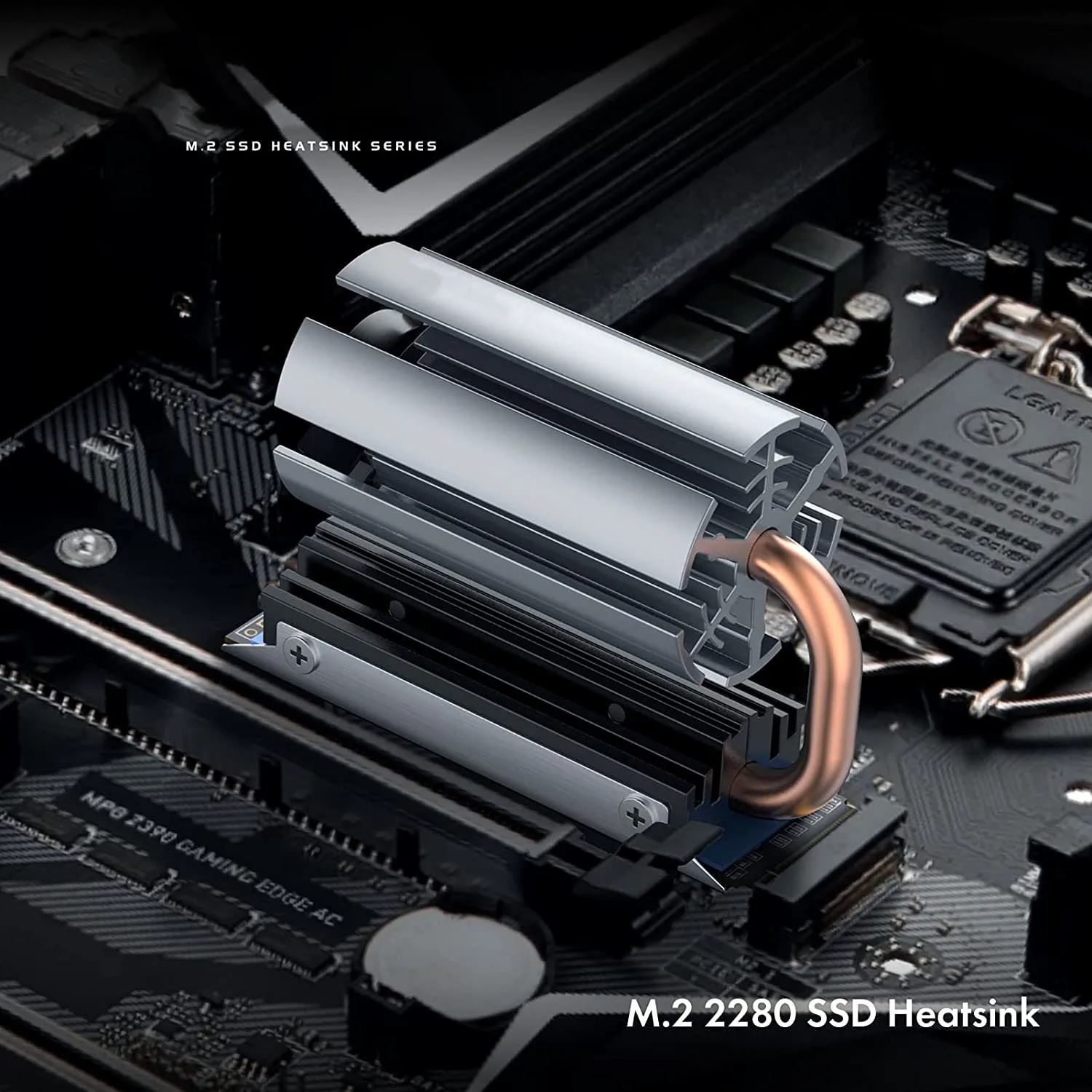 M.2 SSD Rocket Heatsink Built with Adjustable PWM Cooling Fan Silicon Therma Pads Cooler for M2 NVME 2280 SSD