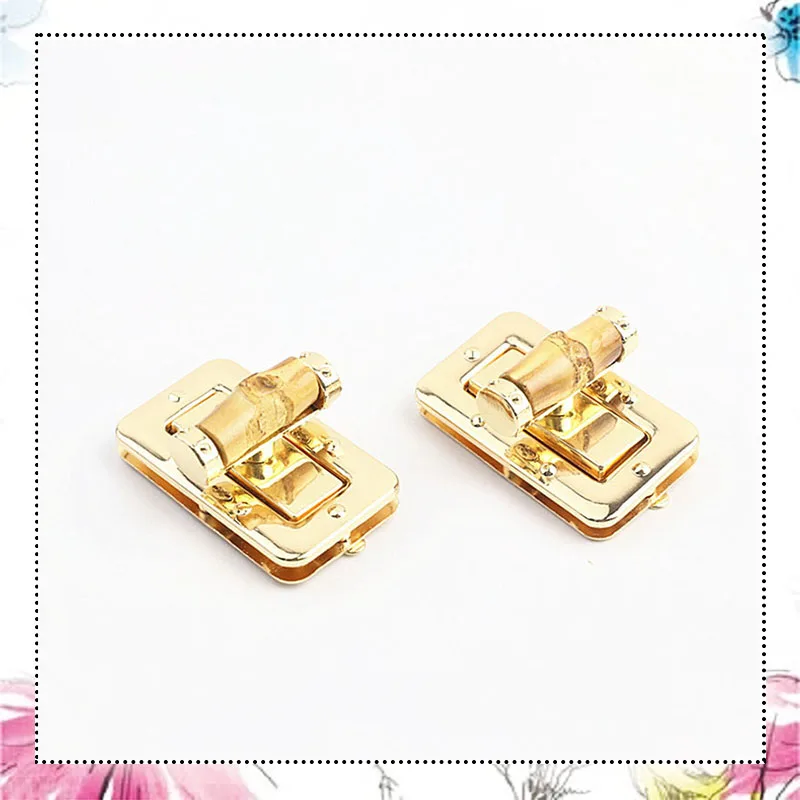 

10Pcs 42x25mm Metal Bamboo Turn Lock Clasp Rectangle Swivel Twist Locks Buckles DIY Bags Hardware Parts Decoration Accessories