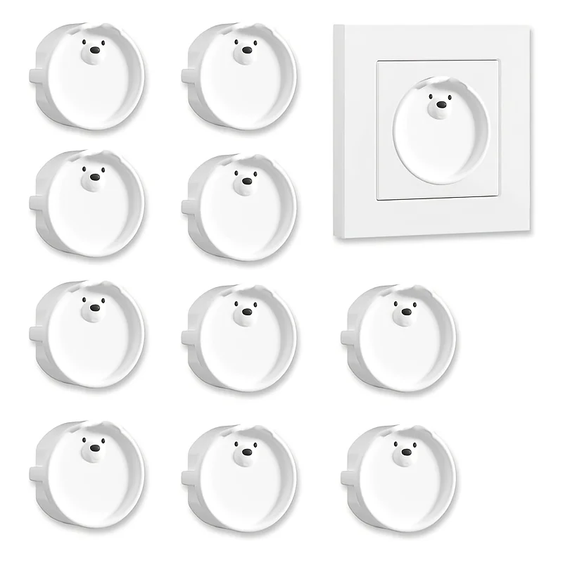 10Pcs EU Power Socket Electrical Outlet Baby Child Safety Guard Protection Anti Electric Shock Plugs Protector Rotate Cover