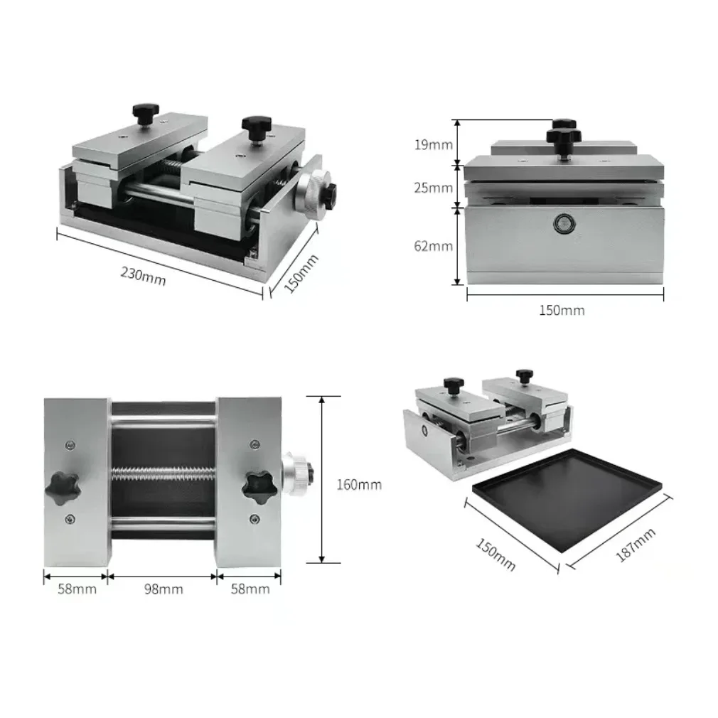 25x13CM Fixture Worktable For Laser Marking Cutting Engraving Machine Gold Silver Metal Ceramics Clamp Table Thin Foil Holde