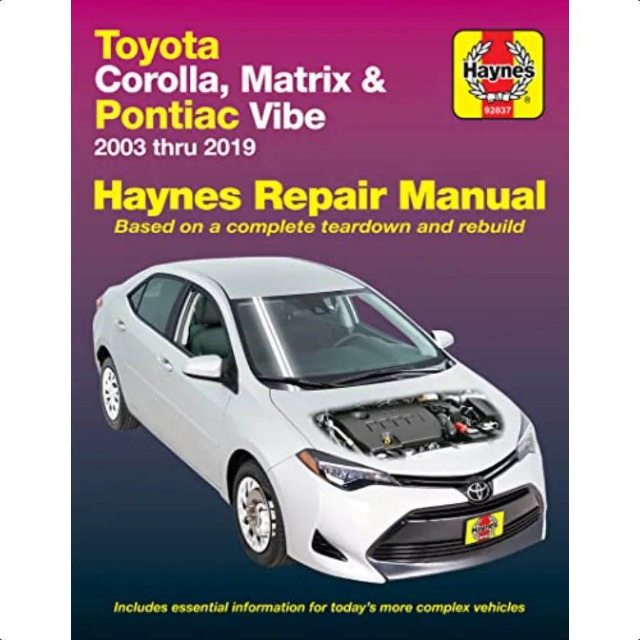 

Corolla Matrix and Pontiac Vibe 2003 thru 2019 Руководство по ремонту Haynes: 2003 th 2019. На основе полного разборного и восстановления.